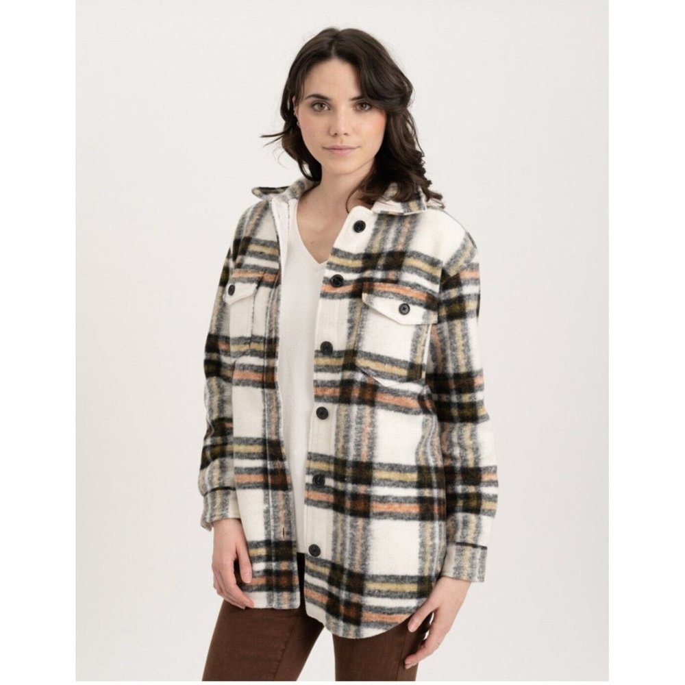 Hilary Radley Ladies' Thick Warm Shirt Jacket/Shacket Full Button Up XXL